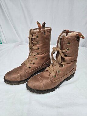ROXY Faux Fur Lined Combat Boots – Women's Size 9 US / 40 EU